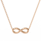 Round Diamond Gold Infinity Pendant