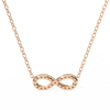 Round Diamond Gold Infinity Pendant