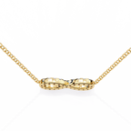 Round Diamond Gold Infinity Pendant