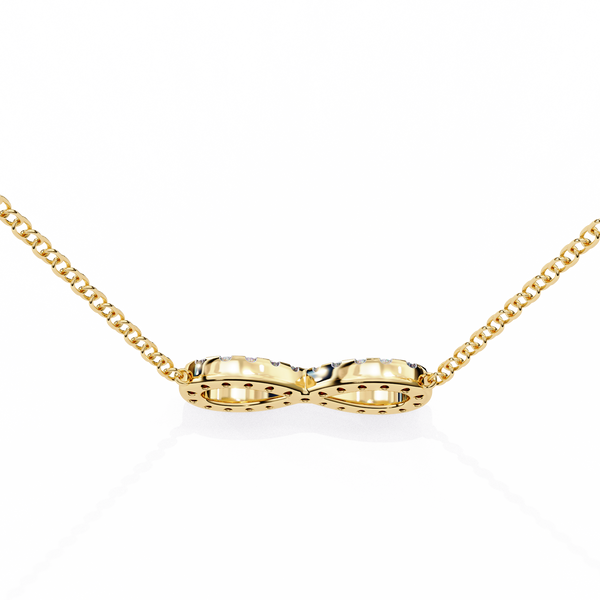 Round Diamond Gold Infinity Pendant