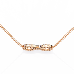 Round Diamond Gold Infinity Pendant