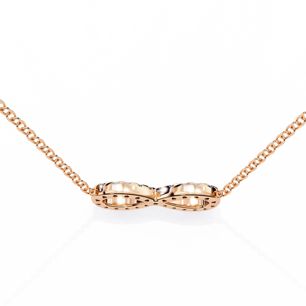 Round Diamond Gold Infinity Pendant