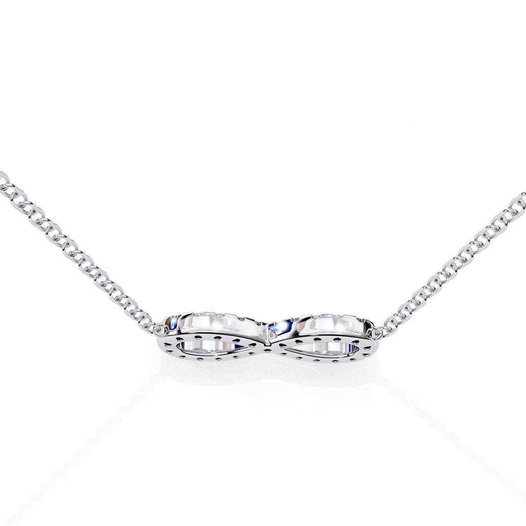 Round Diamond Gold Infinity Pendant