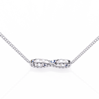 Round Diamond Gold Infinity Pendant