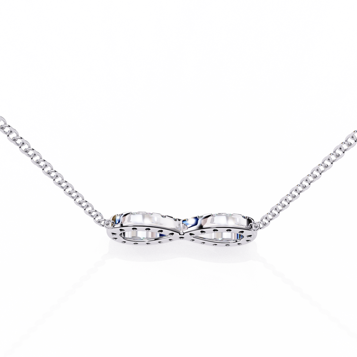 Round Diamond Gold Infinity Pendant