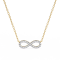 Round Diamond Gold Infinity Pendant