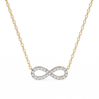 Round Diamond Gold Infinity Pendant