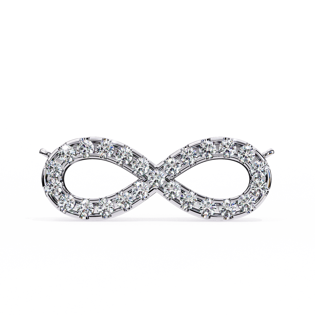 Round Diamond Gold Infinity Pendant