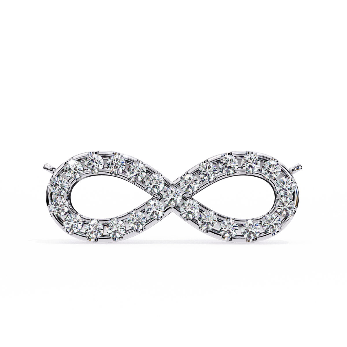 Round Diamond Gold Infinity Pendant