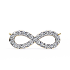 Round Diamond Gold Infinity Pendant