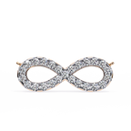 Round Diamond Gold Infinity Pendant