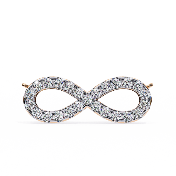 Round Diamond Gold Infinity Pendant