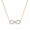 Round Diamond Gold Infinity Pendant