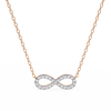 Round Diamond Gold Infinity Pendant