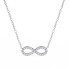 Round Diamond Gold Infinity Pendant