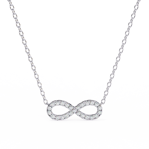 Round Diamond Gold Infinity Pendant