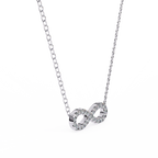 Round Diamond Gold Infinity Pendant