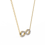 Round Diamond Gold Infinity Pendant
