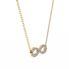Round Diamond Gold Infinity Pendant