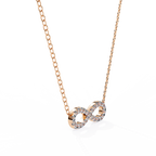 Round Diamond Gold Infinity Pendant