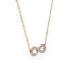 Round Diamond Gold Infinity Pendant