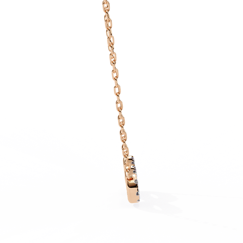Round Diamond Gold Infinity Pendant