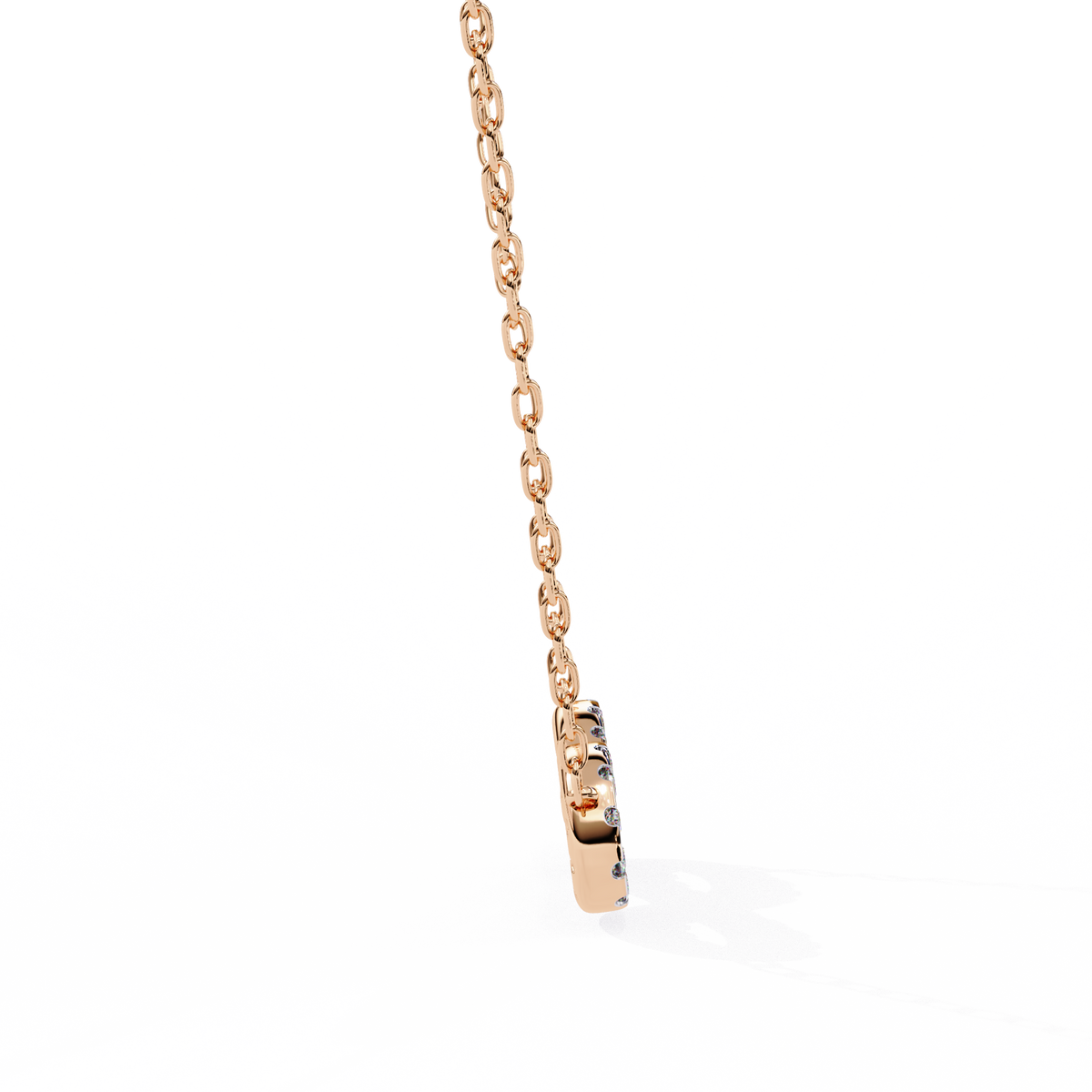 Round Diamond Gold Infinity Pendant