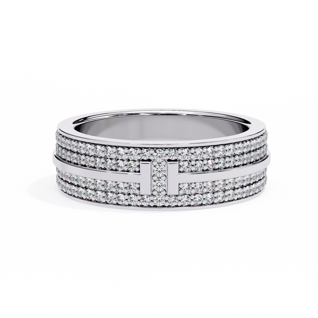 Micro Pave Wedding Band Ring
