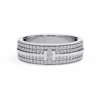 Micro Pave Wedding Band Ring