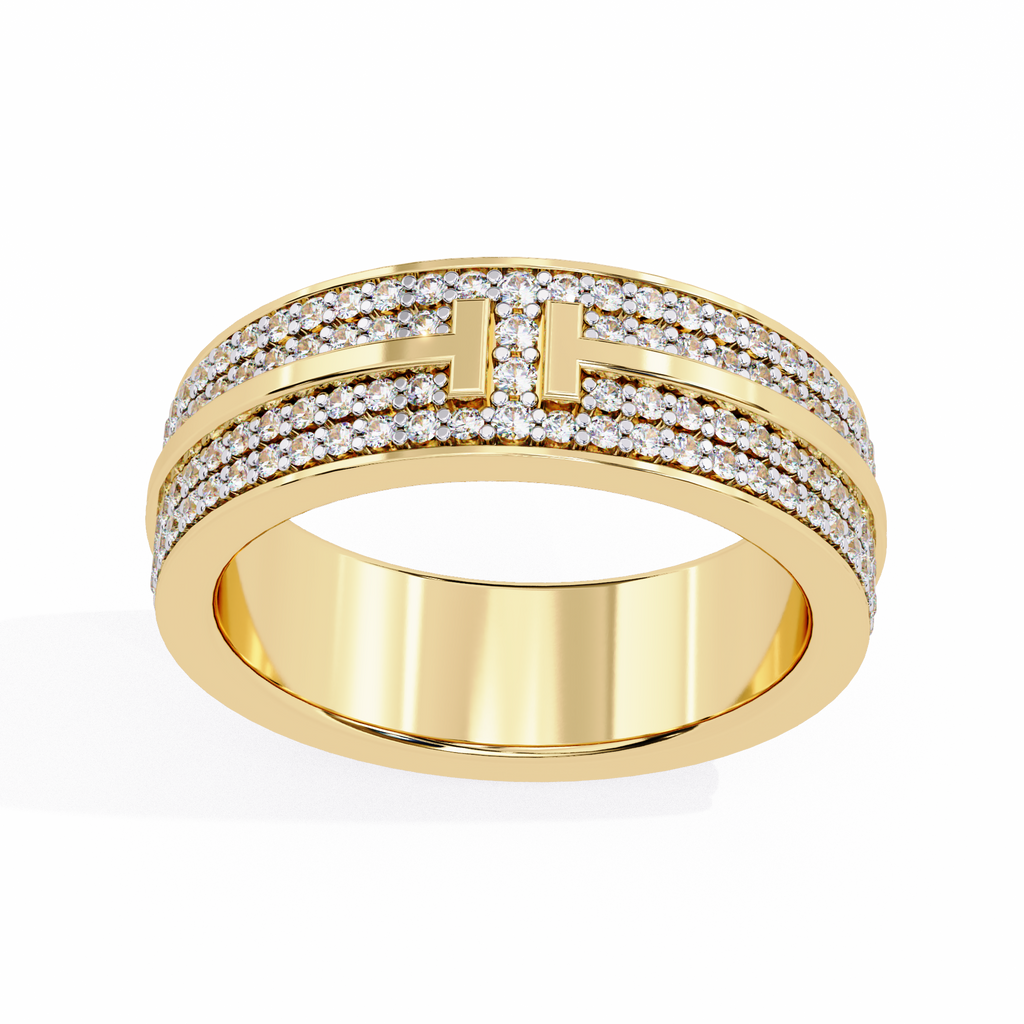 Micro Pave Wedding Band Ring