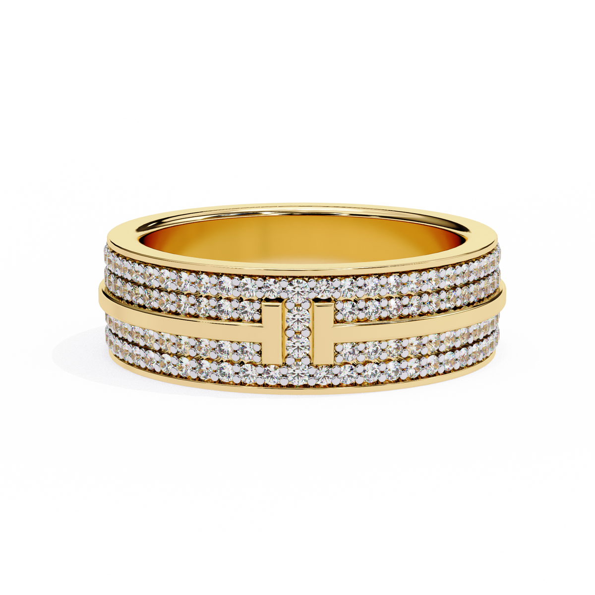Micro Pave Wedding Band Ring