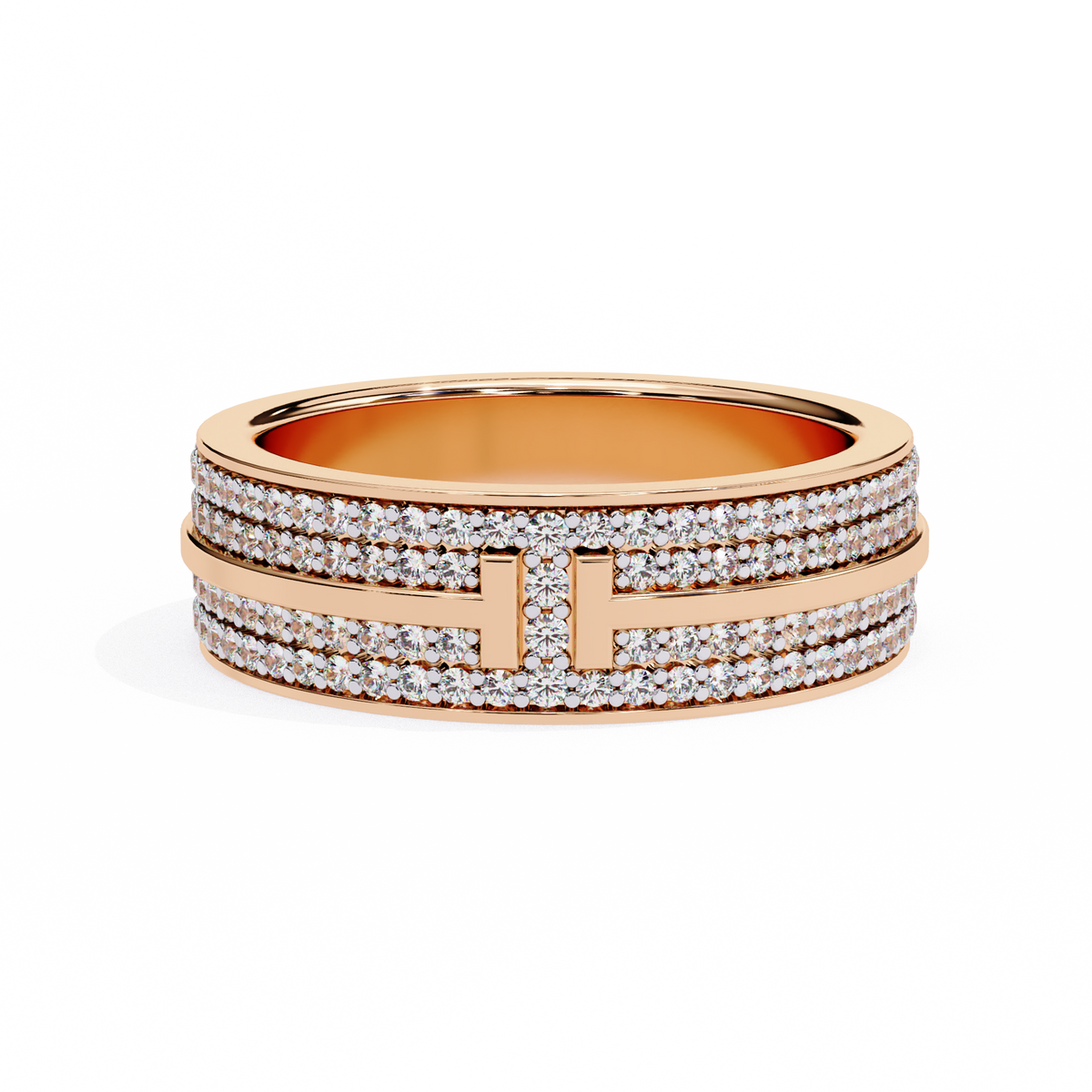 Micro Pave Wedding Band Ring
