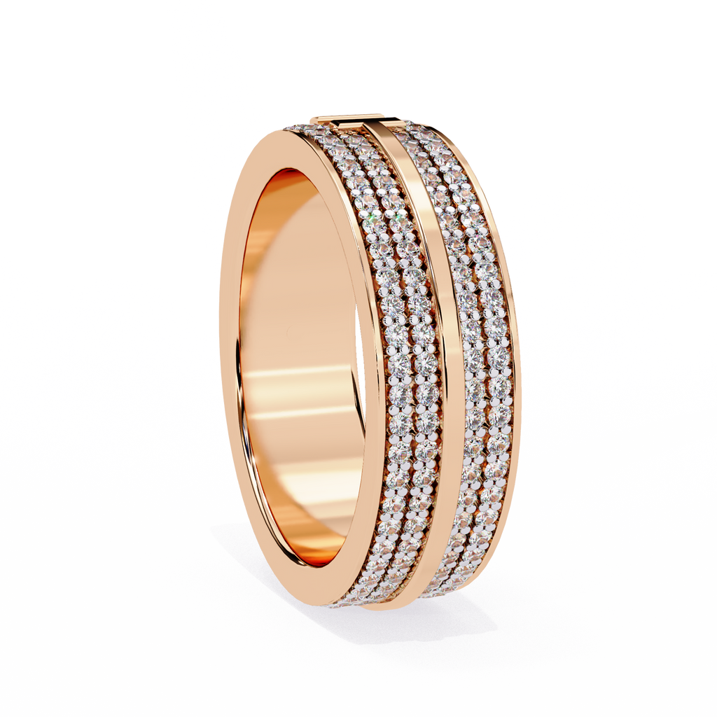 Micro Pave Wedding Band Ring
