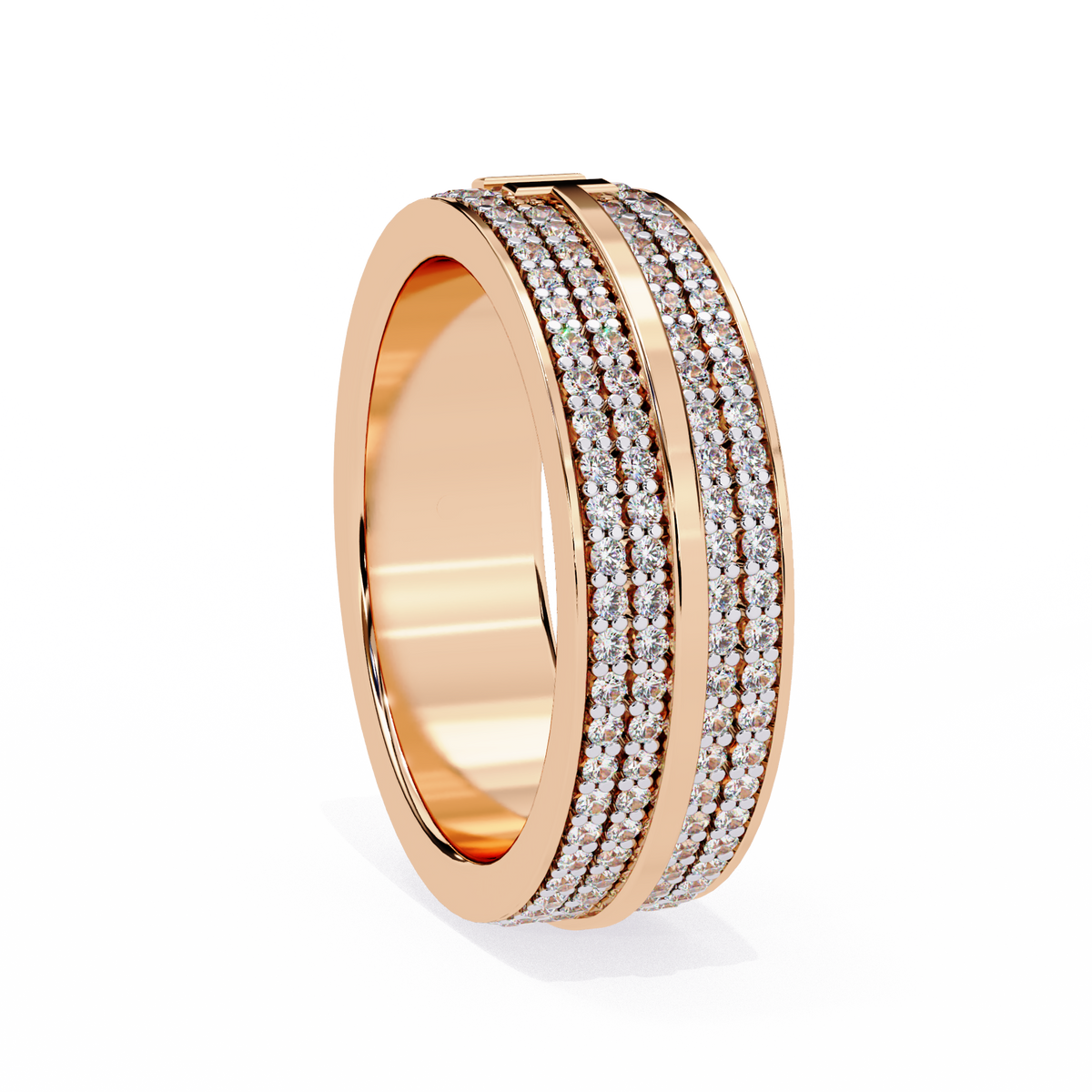 Micro Pave Wedding Band Ring