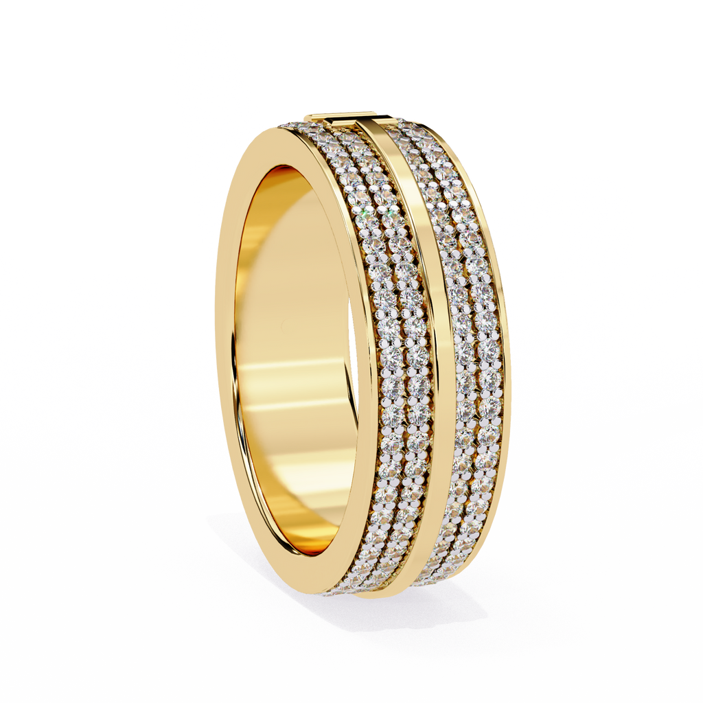 Micro Pave Wedding Band Ring