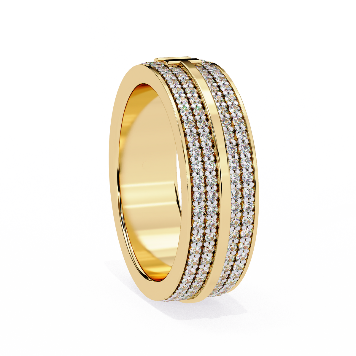 Micro Pave Wedding Band Ring