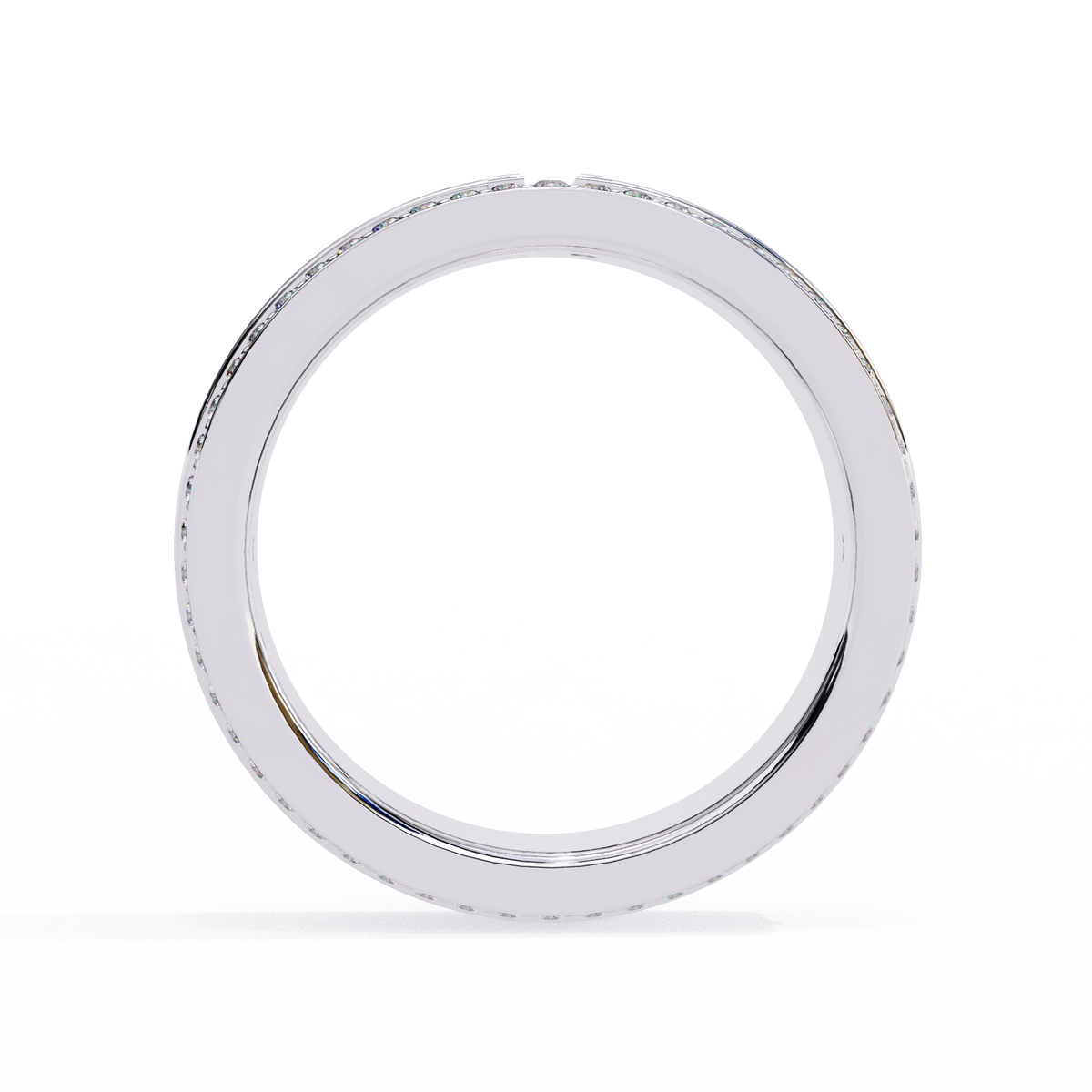 Micro Pave Wedding Band Ring