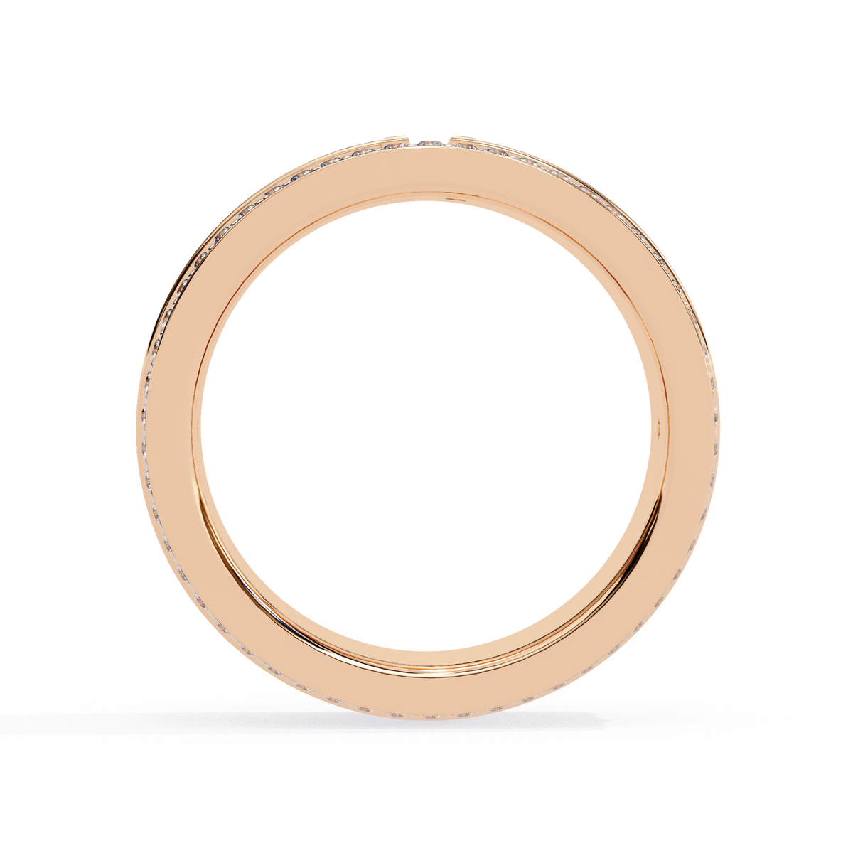 Micro Pave Wedding Band Ring