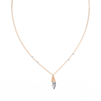 Natural Diamond Geometric Triangle Pendant