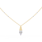 Natural Diamond Geometric Triangle Pendant