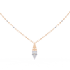 Natural Diamond Geometric Triangle Pendant
