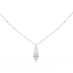 Natural Diamond Geometric Triangle Pendant