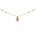 Natural Diamond Geometric Triangle Pendant