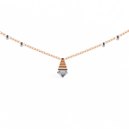 Natural Diamond Geometric Triangle Pendant