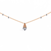 Natural Diamond Geometric Triangle Pendant