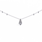 Natural Diamond Geometric Triangle Pendant