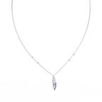 Natural Diamond Geometric Triangle Pendant
