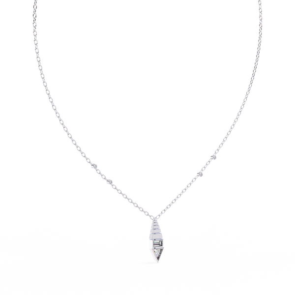 Natural Diamond Geometric Triangle Pendant