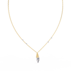 Natural Diamond Geometric Triangle Pendant