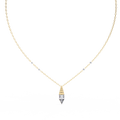 Natural Diamond Geometric Triangle Pendant